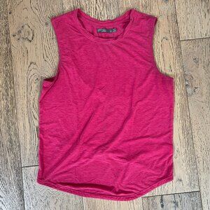 Prana Rogue Sleeveless Yoga Tank Top Red Berry size S